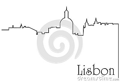 Lisbon capital city Vector Illustration