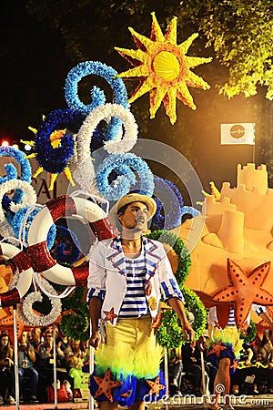 Lisbon Festivities - Carnide Colors, Popular Neighbourhood Parade Editorial Stock Photo