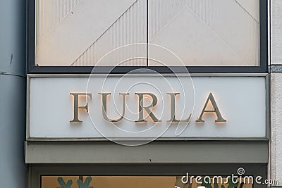 Logo of Furla fashion brand Editorial Stock Photo