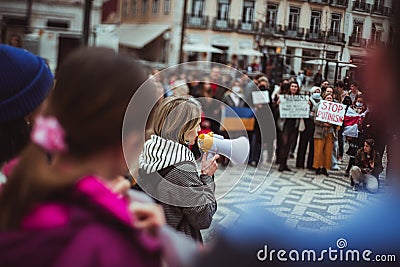 Protest action in support of Ukraine Editorial Stock Photo