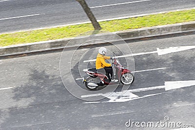 2024, Red Honda scooter model SH Mode 125 Editorial Stock Photo