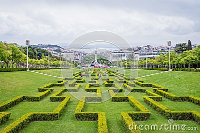 Lisbon, Portugal, May 04, 2020 - Edward VII Park of the United Kingdom Parque Eduardo VII Editorial Stock Photo