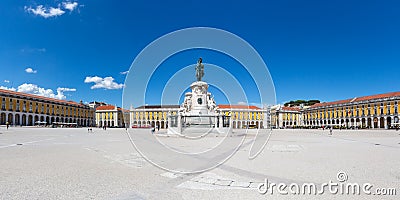 Lisbon Portugal Praca do Comercio square town city travel panorama Editorial Stock Photo