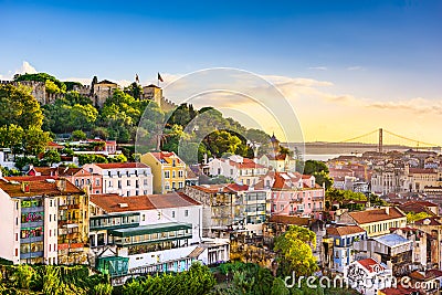 Lisbon, Portugal Skyline Stock Photo