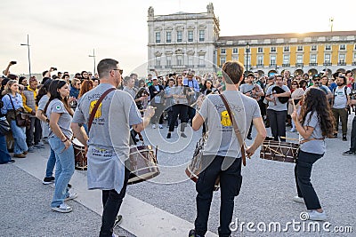 Lisbon, Square of Commerce, For the first time, the Lisbon City Council pays tribute to Saint Patrick ( Editorial Stock Photo