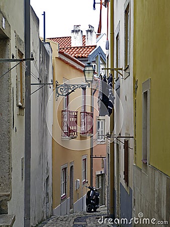Lisbon street. Editorial Stock Photo