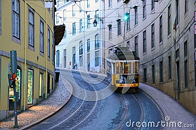 Lisbon tram Editorial Stock Photo