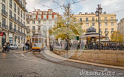 Lisbon Tram Editorial Stock Photo