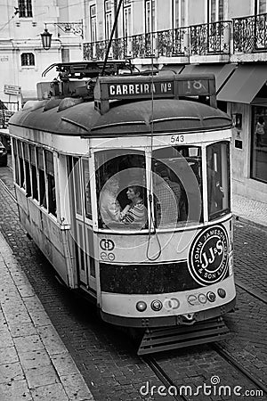 Lisbon Tram Editorial Stock Photo