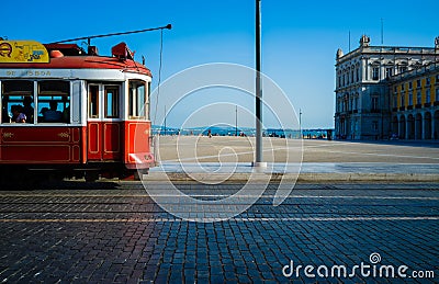 Lisbon Tram Editorial Stock Photo