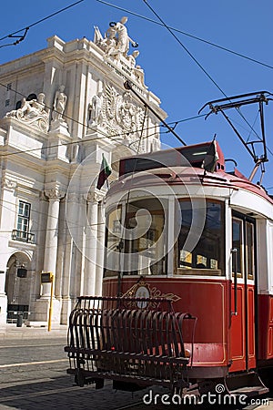 Lisbon Tram Stock Photo