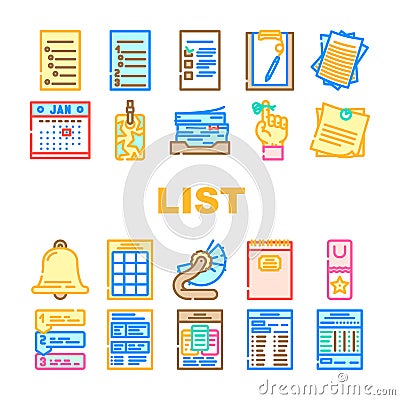 list checklist document check icons set vector Vector Illustration