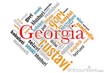 The largest cities in Georgia Stock Photo