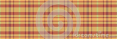 List tartan seamless check, random background vector plaid. Linear texture fabric pattern textile in orange and lime colors Vector Illustration