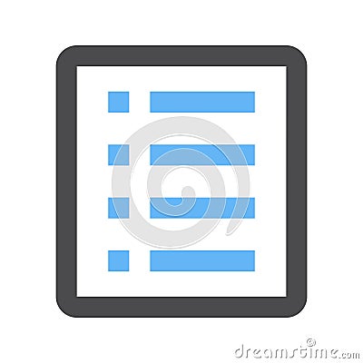 List View Icon Vector Illustration