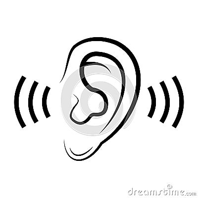 Listen Icon Sign Stock Photo