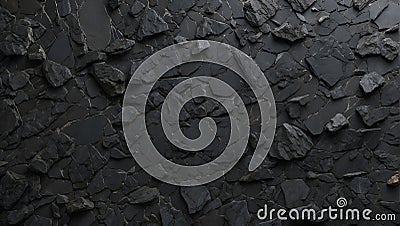 Shadowed Whispers: Mystic Midnight Slate Granite Texture. AI generate Stock Photo