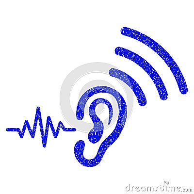 Listen And Transmit Grunge Icon Stock Photo