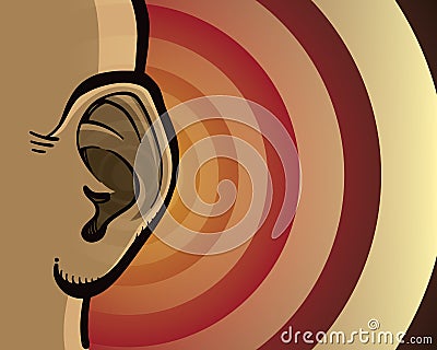 Listening Ear Vector Illustration