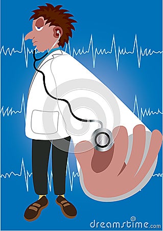 Listening to the Heartbeat Vector Illustration