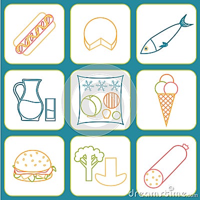 Listeria contaminated food Vector Illustration