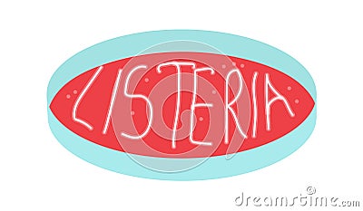Listeria in petri dish concept Vector Illustration