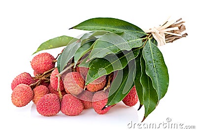 Litchi fruits Stock Photo