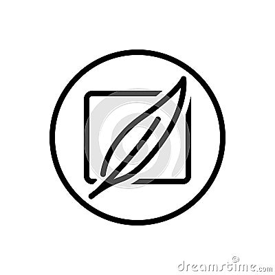 Black line icon for Lite, mild and amiable Vector Illustration