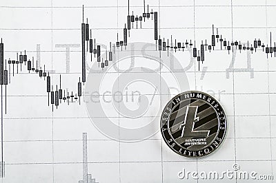 Litecoin cryptography changes Stock Photo