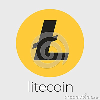 Litecoin LTC blockchain cripto currency vector logo Vector Illustration