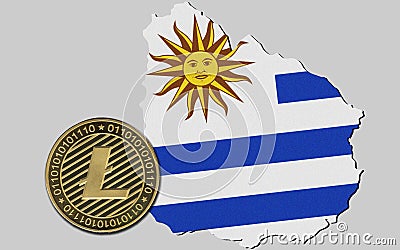 Litecoin Uruguay Editorial Stock Photo