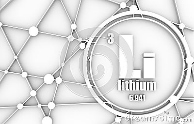 Lithium chemical element. Stock Photo