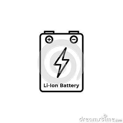 Lithium ion battery icon vector illustration Vector Illustration
