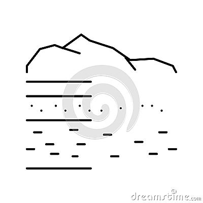 lithosphere ecosystem line icon vector illustration Vector Illustration