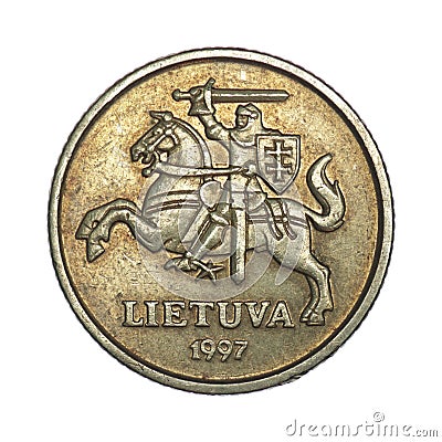 Lithuania 10 cents, 1997-2014 Stock Photo