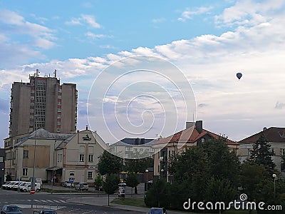 Lithuanian balloon flight summer sky Editorial Stock Photo