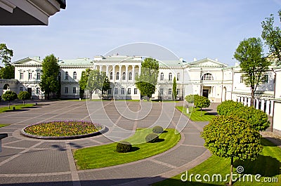 Lithuanian president palace in capital Vilnius Stock Photo