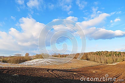 Lithuanian spring landscape Stock Photo