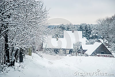 Silenai countryside in winter Stock Photo
