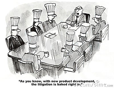 Litigation and New Product Development Stock Photo