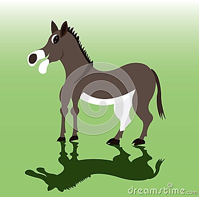 The litle Donkey Vector Illustration