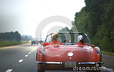 Littel Red Chevrolet Corvette 1960 Editorial Stock Photo