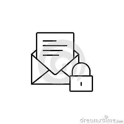 Litter, file, blocked icon. Simple line, outline vector of confidential information icons for ui and ux, website or mobile Stock Photo
