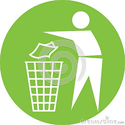 Litter sign Vector Illustration