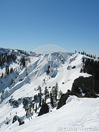 Little Alaska - Alpine Meadows Ski Area Stock Photo