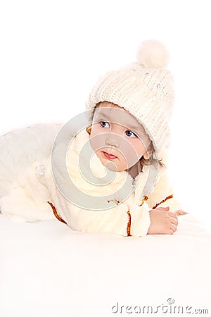 Little angel baby girl Stock Photo