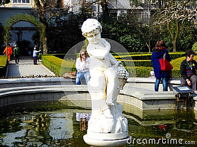 Little angel sculpture Editorial Stock Photo