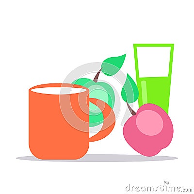 Kids Healthy Ration Flat Vector Concept Vector Illustration