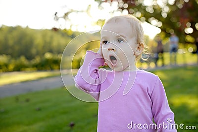 Little baby surprized Stock Photo