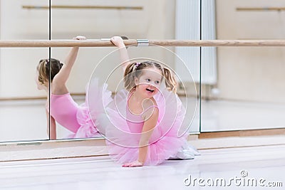 Little ballerina at ballet class Stock Photo